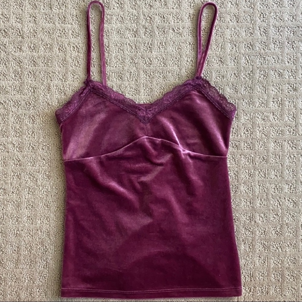 NWOT Aéropostale Velvet Lace Maroon Tank Top